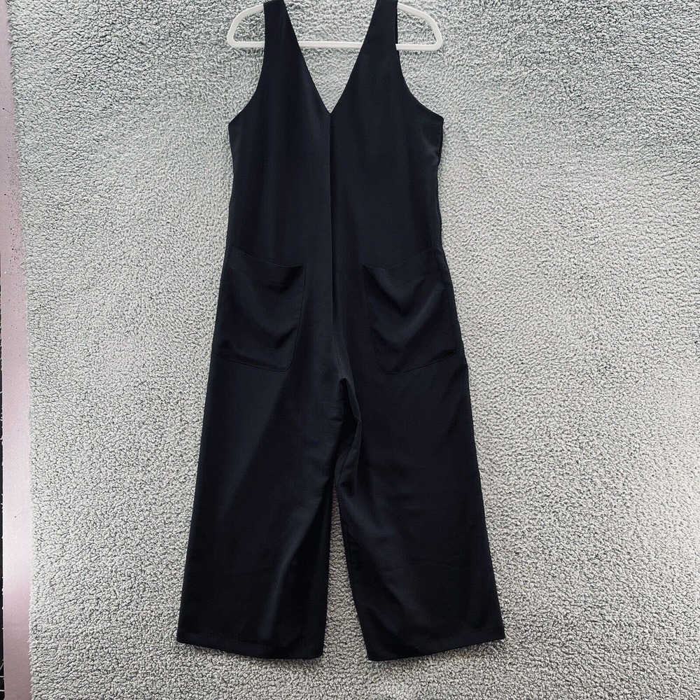 Hatch Maternity Jumpsuit Black The Alba Jumper V Neck Relaxed Pocket Tank